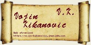 Vojin Kikanović vizit kartica